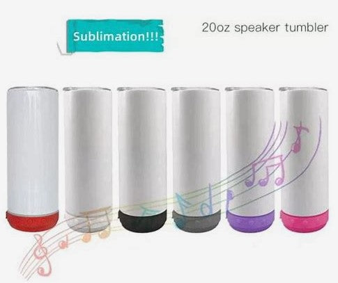 20 oz custom Bluetooth speaker tumbler