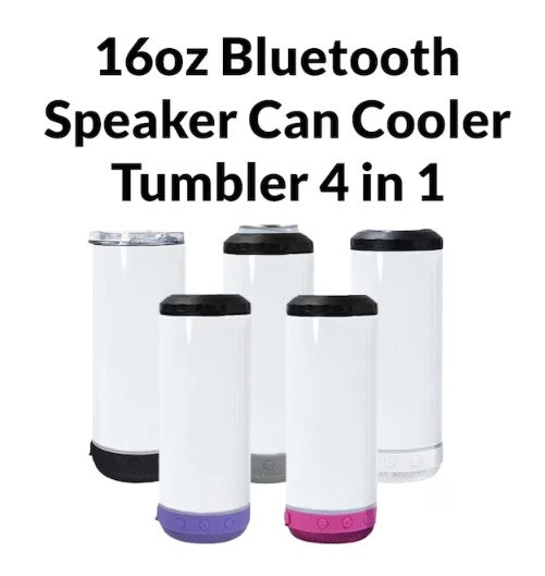 16oz 4 in one custom Bluetooth speaker tumbler