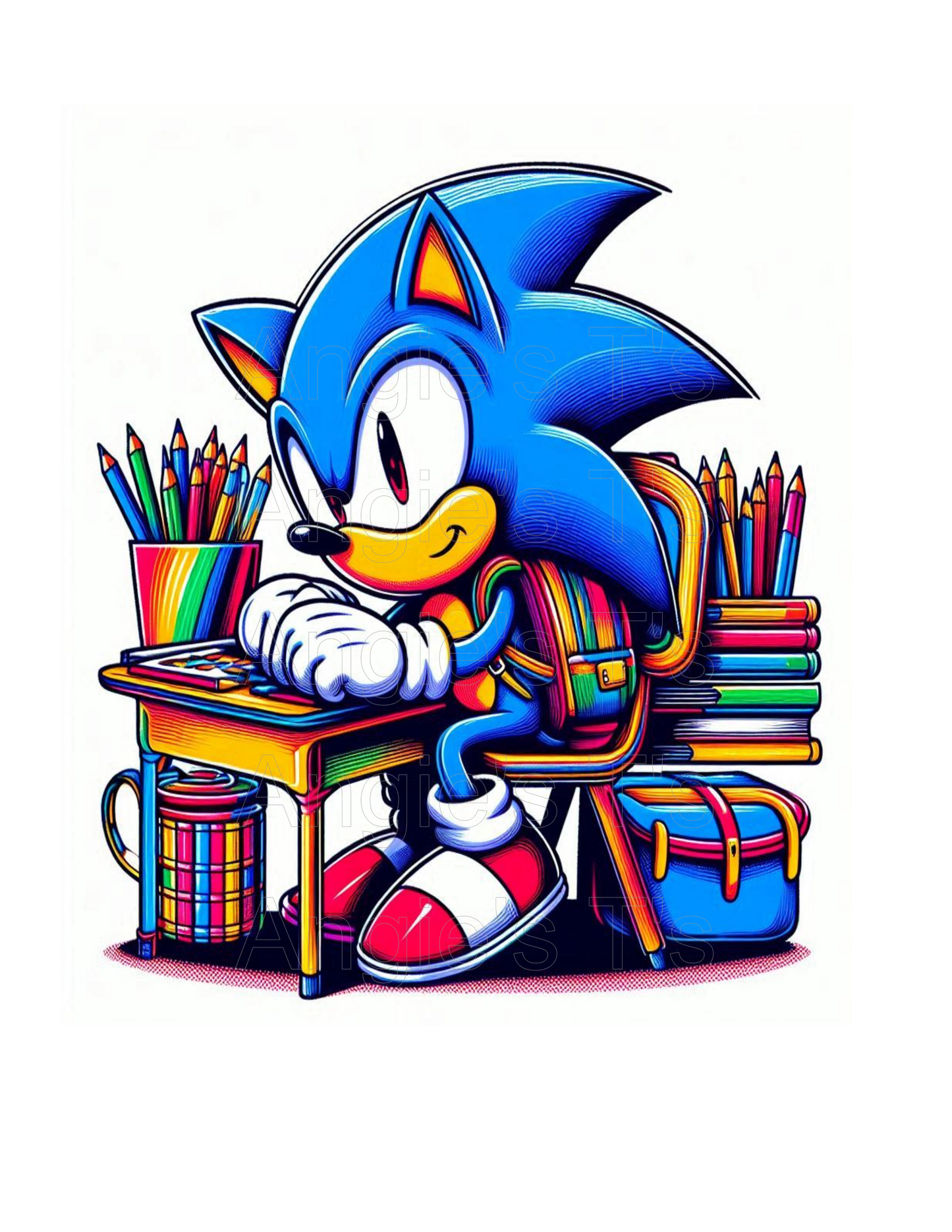 Sonic School Time Art