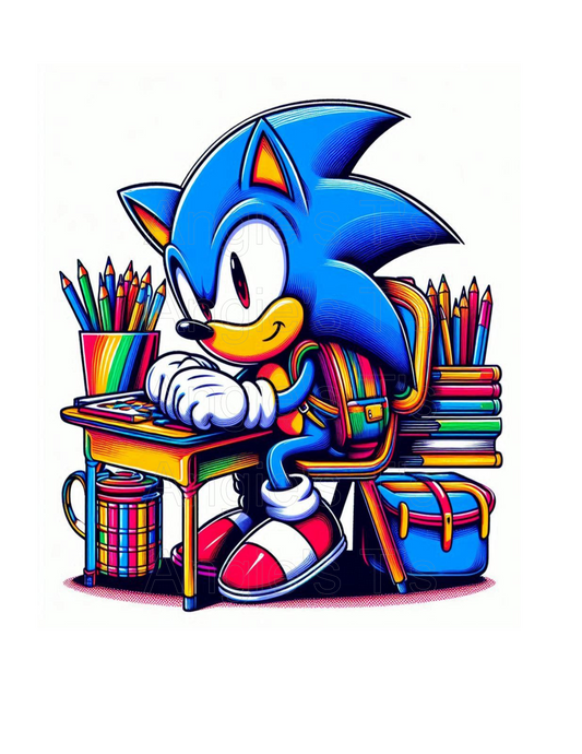 Sonic School Time Art